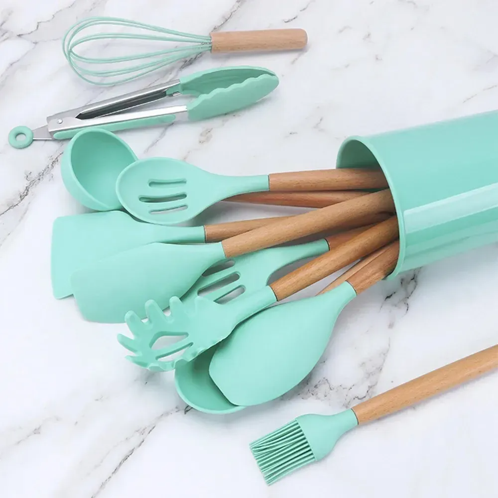 Kit Completo de Utensílios de Silicone: Cozinhe com Estilo e Segurança Cozuti