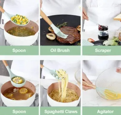 Kit Completo de Utensílios de Silicone: Cozinhe com Estilo e Segurança Cozuti