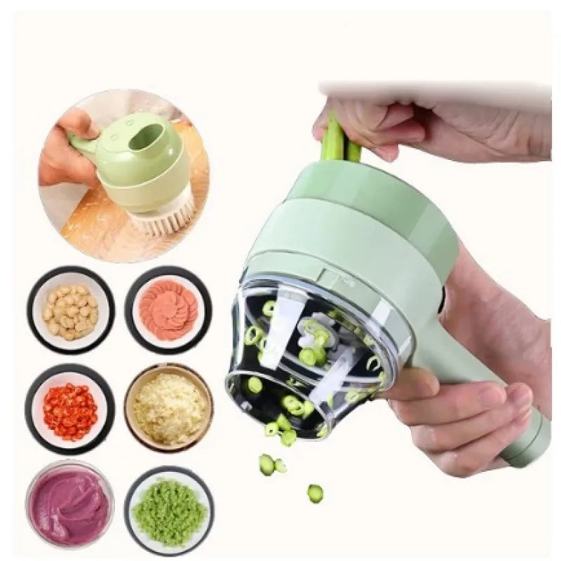 Mini Processador Elétrico cortador e fatiador de legumes Cozuti