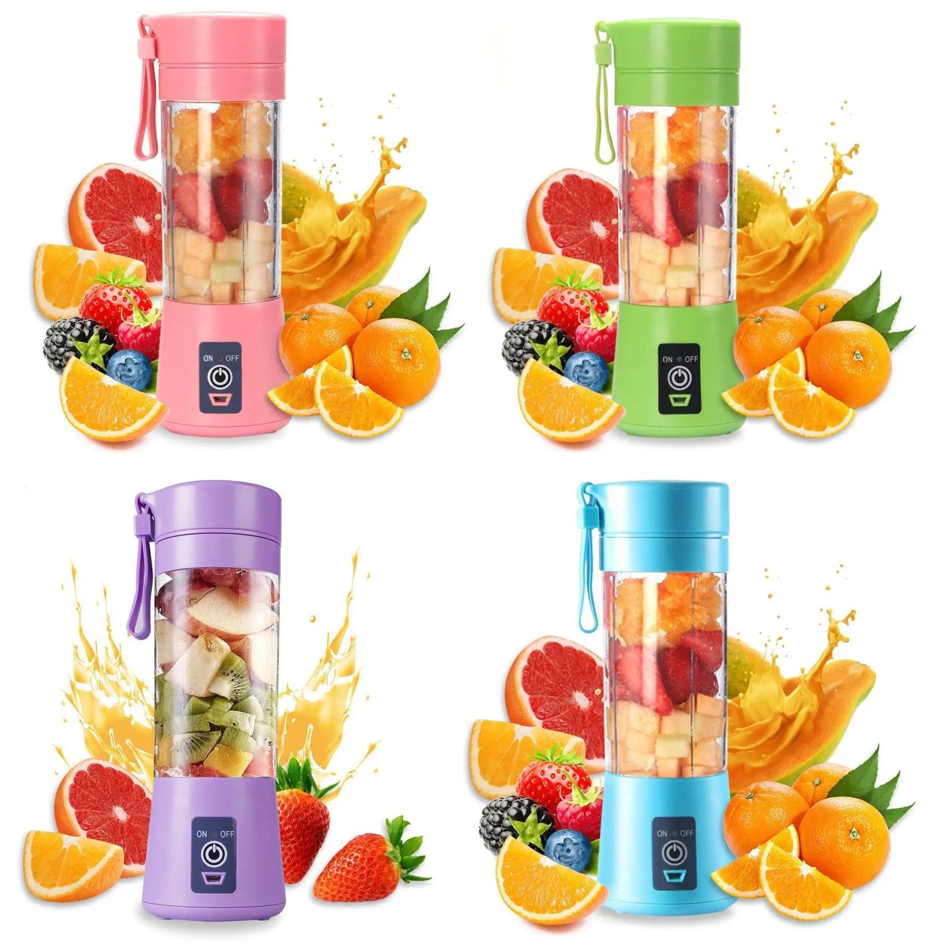Liquidificador Elétrico Usb Recarregavel Portátil 6 Lâminas 110v/220v Cozinha Cozuti