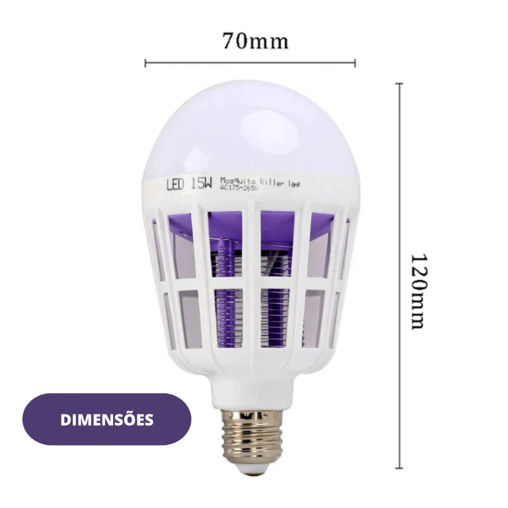 Lâmpada Luz Led Mata Mosquito Pernilongo Insetos Inseticida Repelente Elétrica Cozuti