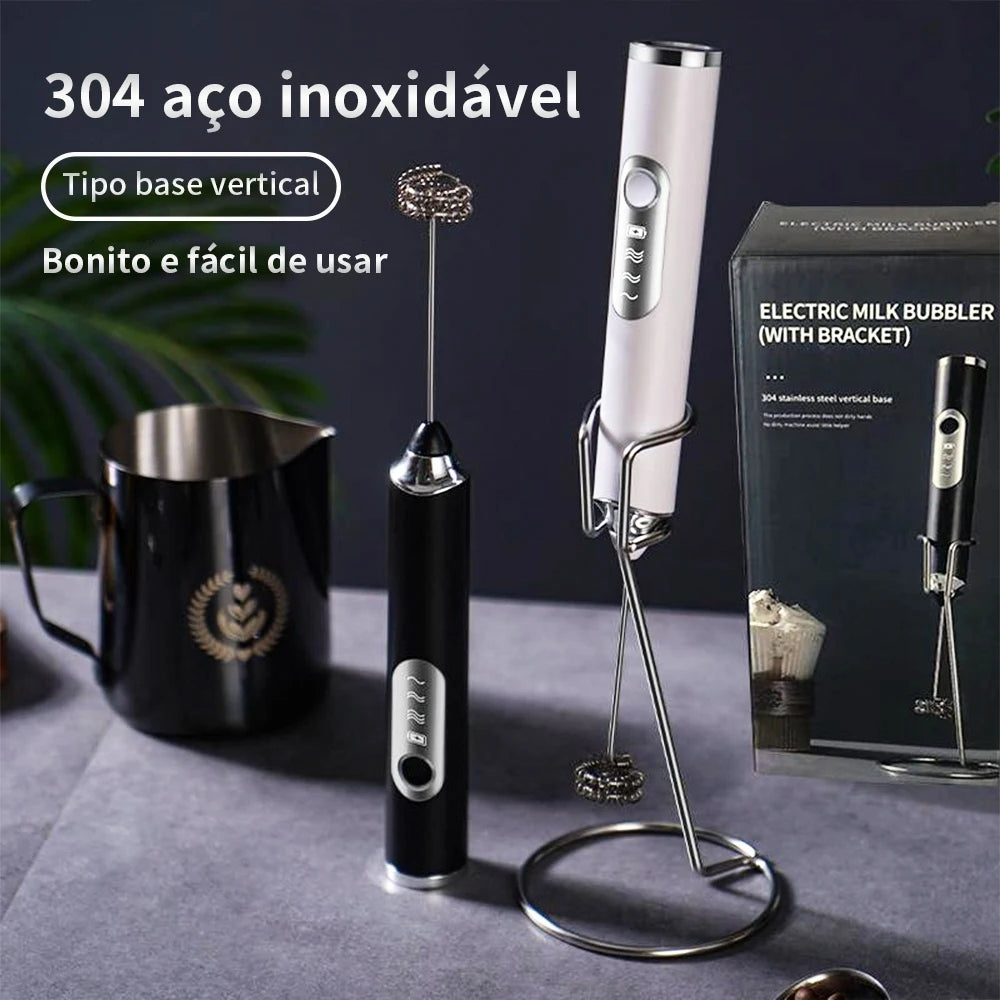 Batedor Misturador Mixer Elétrico para Bebidas Leite Café Clara portátil de O Cozuti