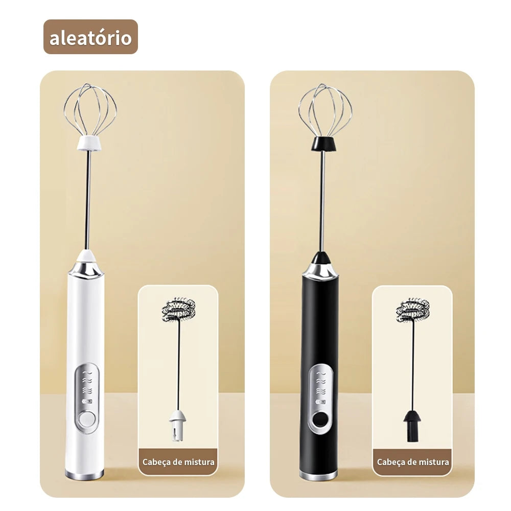 Batedor Misturador Mixer Elétrico para Bebidas Leite Café Clara portátil de O Cozuti