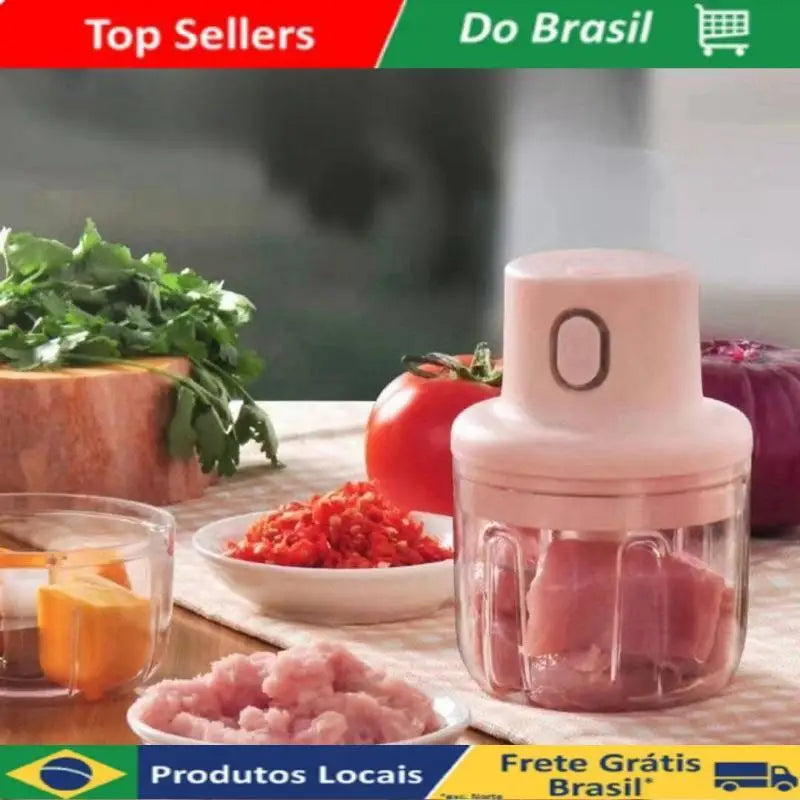 Mini Processador De Alimentos Elétrico 250ml Triturador Recarregável Sem Fio U Cozuti