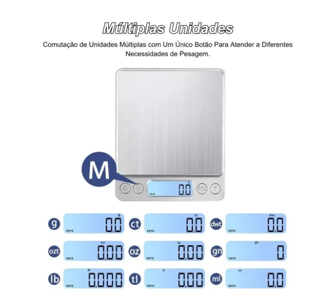 Balança Digital De Alta Precisão 0,1g-2kg Profissional Cozuti