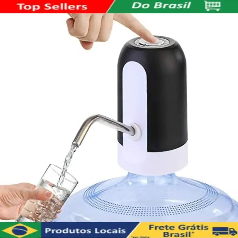 Bomba de Água Para Galão Facilita Retirada de Água Aparelho Elétrico Para Garrafões de Plástico Cozuti