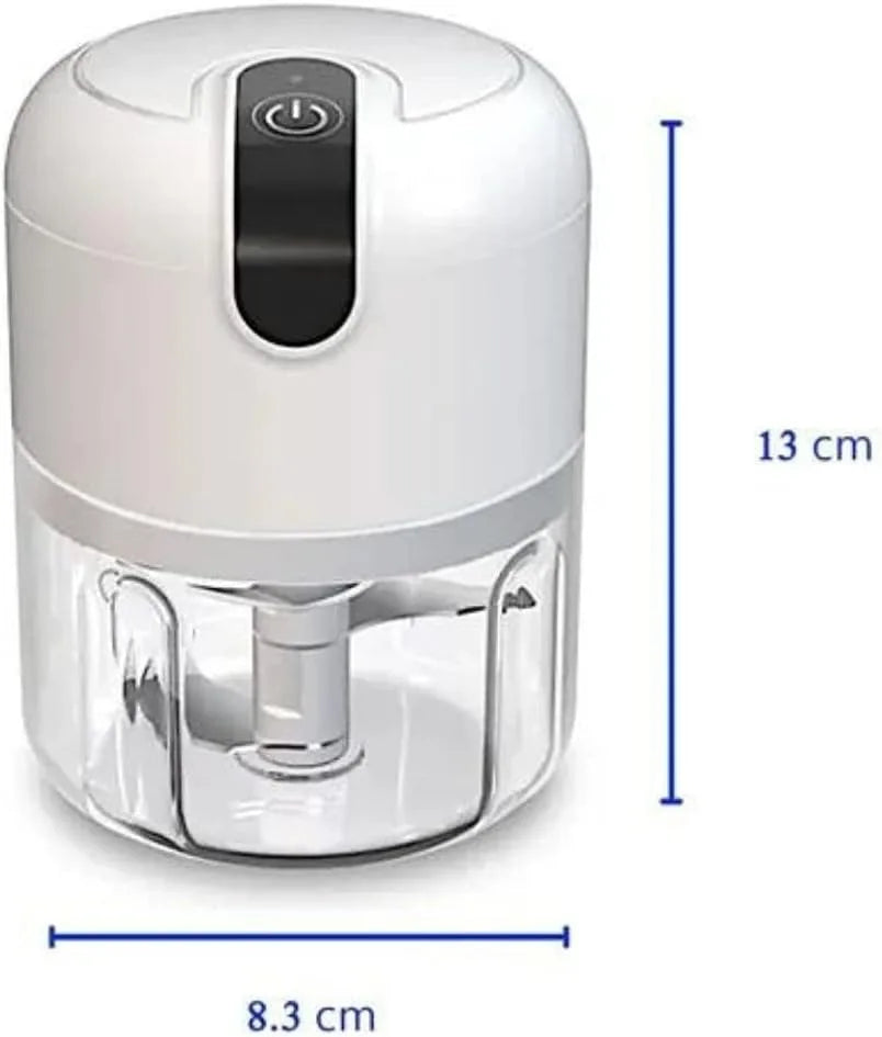 Mini Processador Triturador Elétrico 3 Lâminas Moedor Alho Cebola Carne Vegeta Cozuti