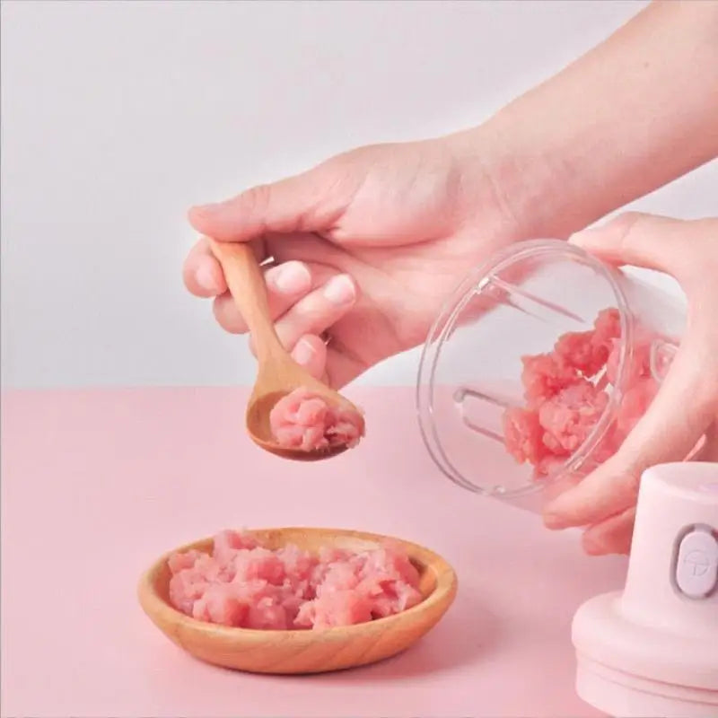 Mini Processador De Alimentos Elétrico 250ml Triturador Recarregável Sem Fio U Cozuti