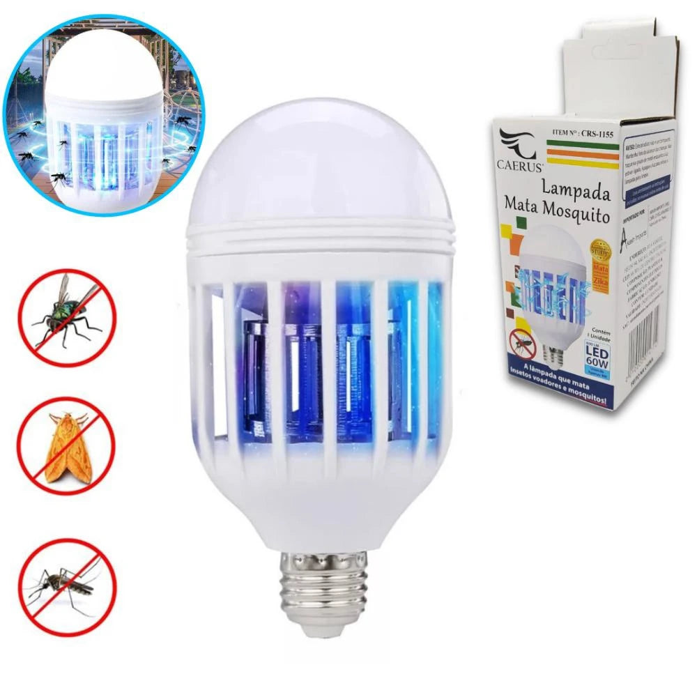 Lâmpada Luz Led Mata Mosquito Pernilongo Insetos Inseticida Repelente Elétrica Cozuti