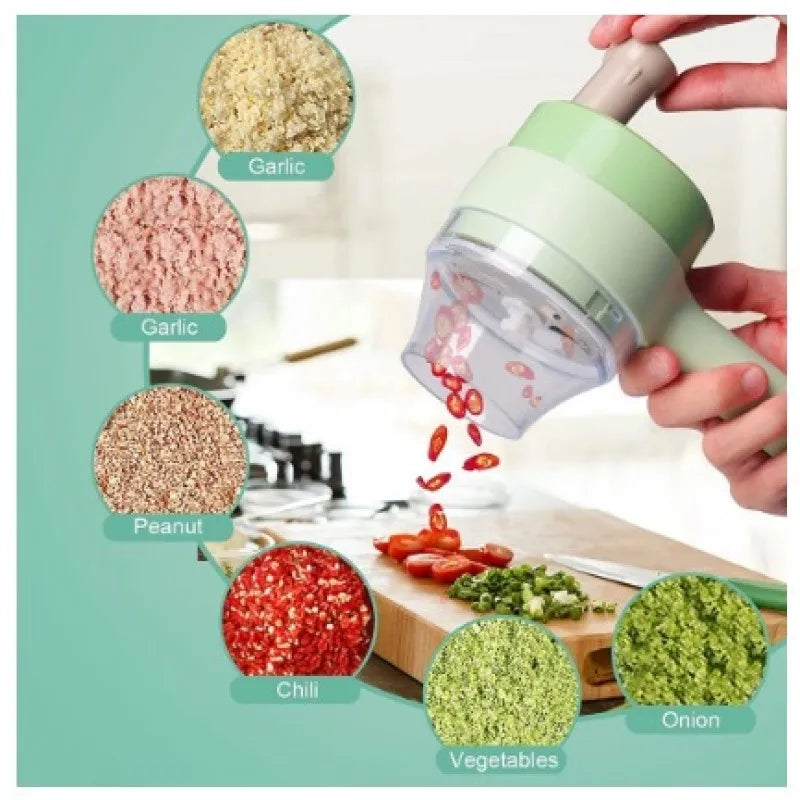 Mini Processador Elétrico cortador e fatiador de legumes Cozuti