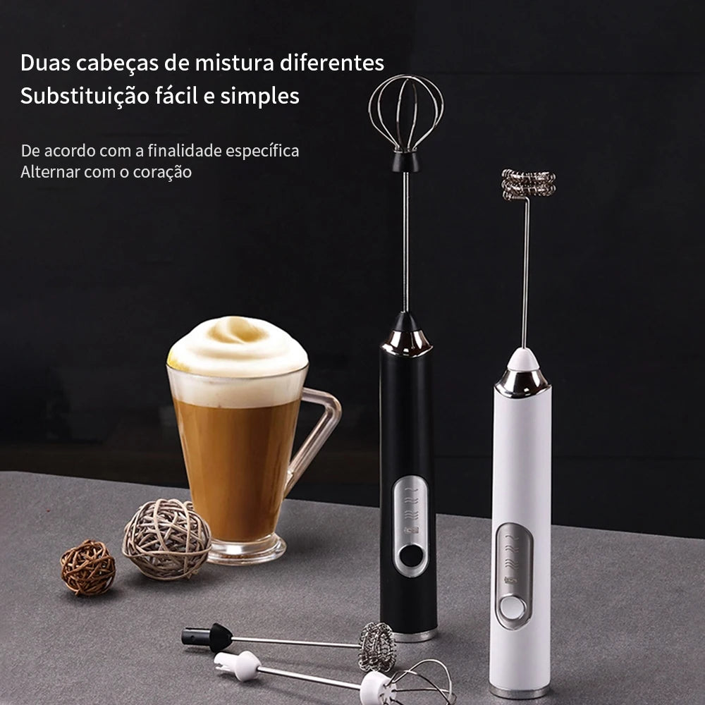 Batedor Misturador Mixer Elétrico para Bebidas Leite Café Clara portátil de O Cozuti