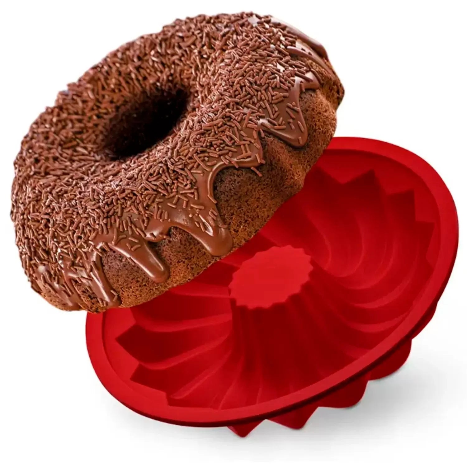 Forma Assadeira de Silicone Vazada mini vulcão para bolos Bundt não gruda Ferr Cozuti