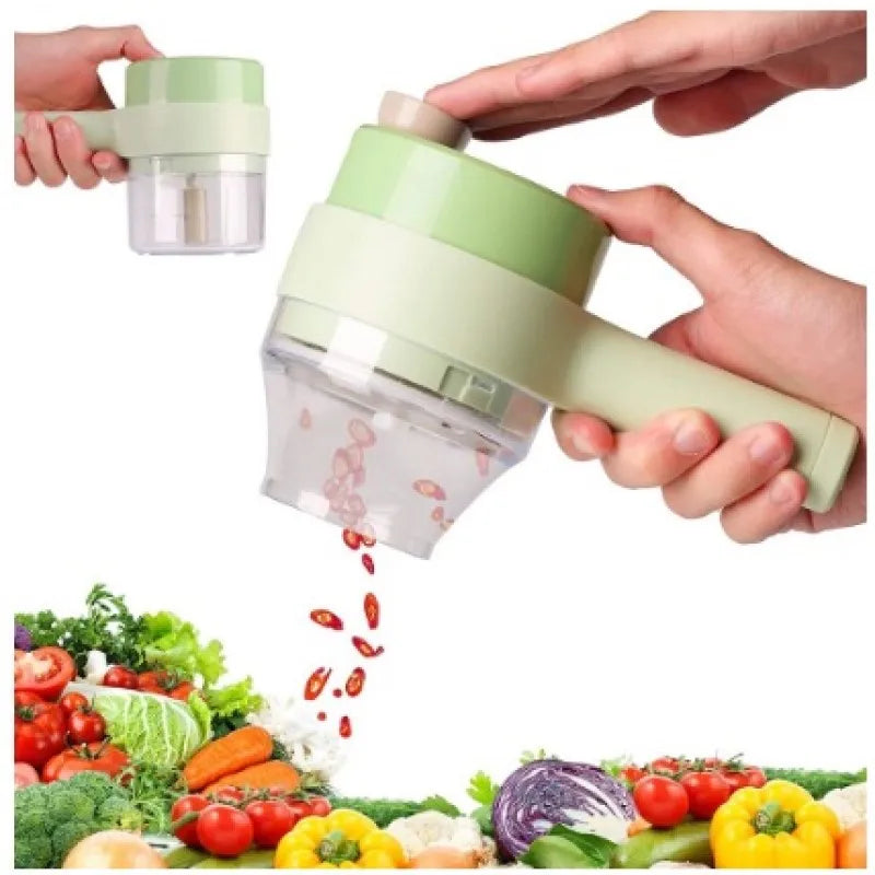 Mini Processador Elétrico cortador e fatiador de legumes Cozuti