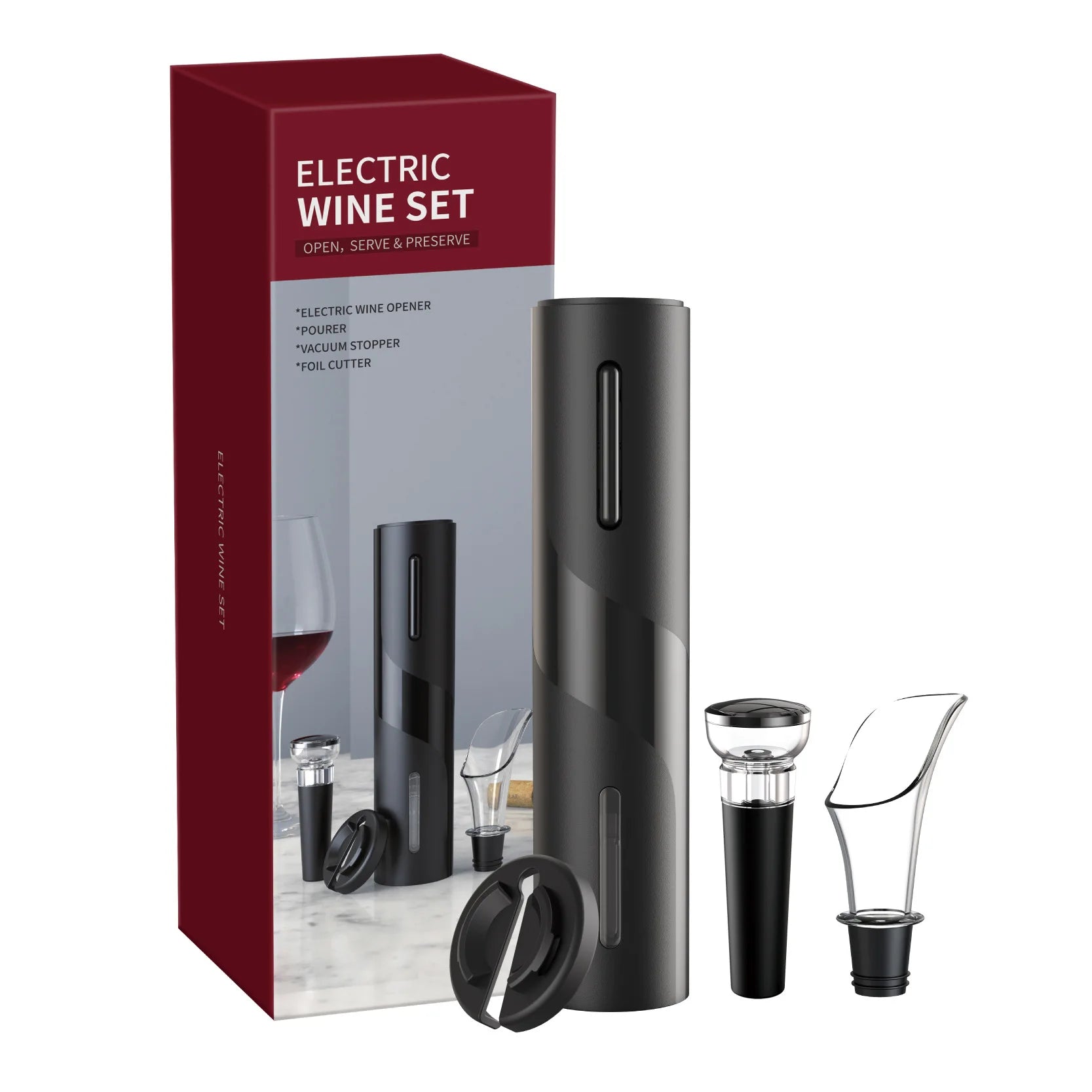 Abridor de Garrafas Elétrico Recarregável para Vinho Tinto, Saca-rolhas, Acess Cozuti
