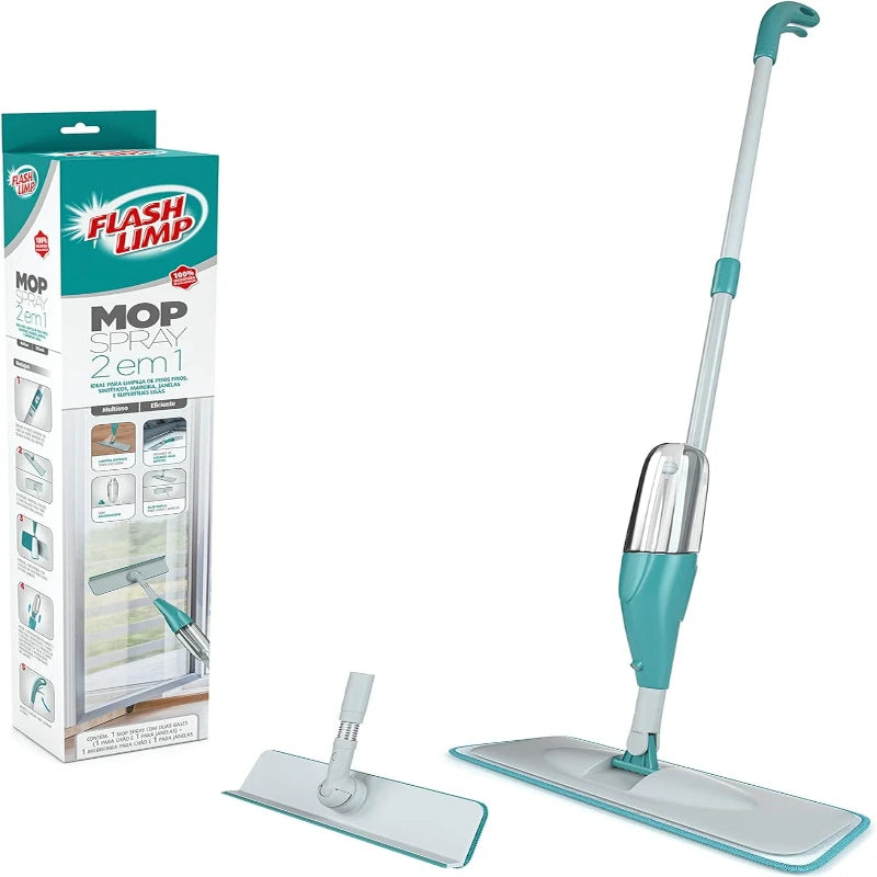 Mop Spray Fit com Reservatório, Mop Limpo e Seco, Material Scrubberyfloor, Mops Cozuti