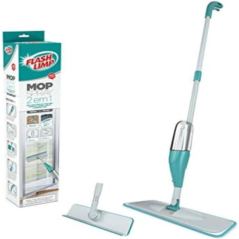 Mop Spray Fit com Reservatório, Mop Limpo e Seco, Material Scrubberyfloor, Mops Cozuti