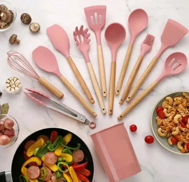 Kit Completo de Utensílios de Silicone: Cozinhe com Estilo e Segurança Cozuti