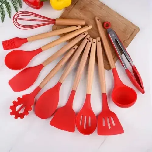 Kit Completo de Utensílios de Silicone: Cozinhe com Estilo e Segurança Cozuti